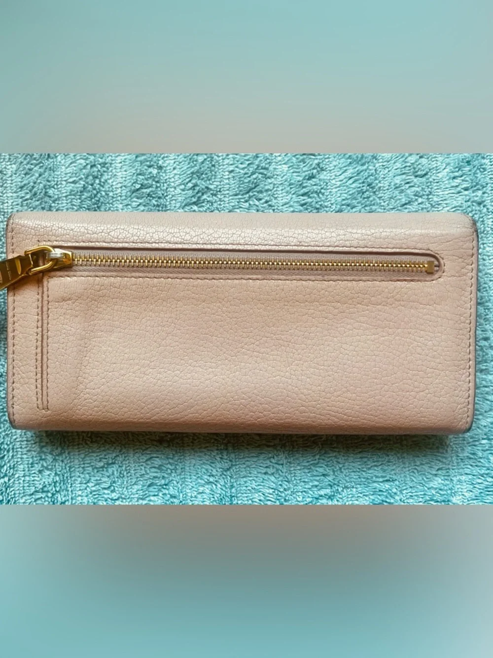 Miu Miu Madras Fiocco Bow Continental Wallet Blush Pink Leather COA -GUC - Picture 7 of 16